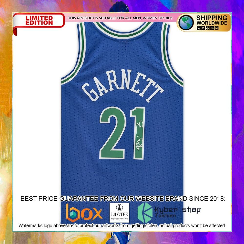 kevin garnett minnesota timberwolves blue 1995 basketball jersey 2 902