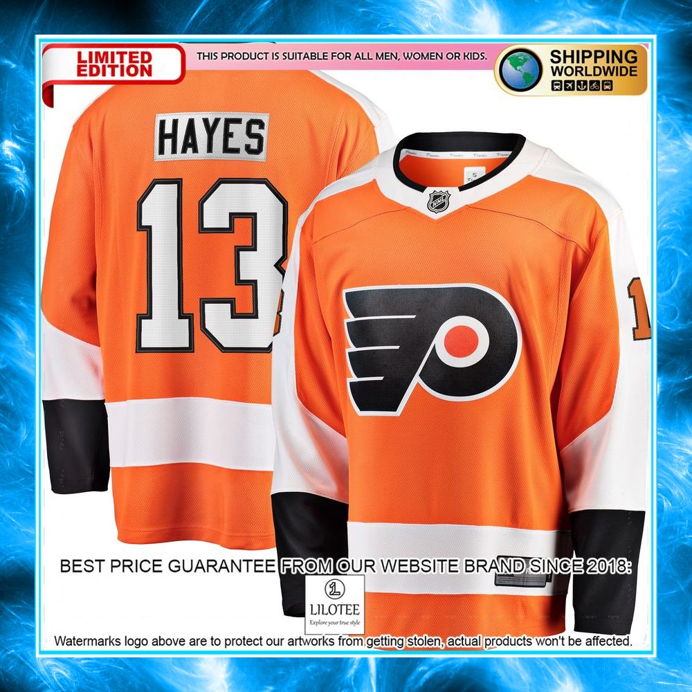 kevin hayes philadelphia flyers orange hockey jersey 1 65