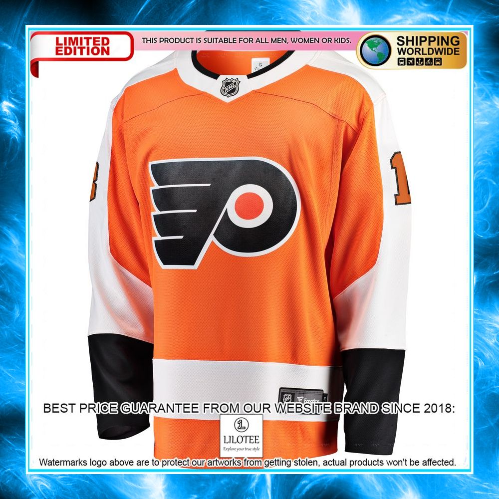kevin hayes philadelphia flyers orange hockey jersey 2 965
