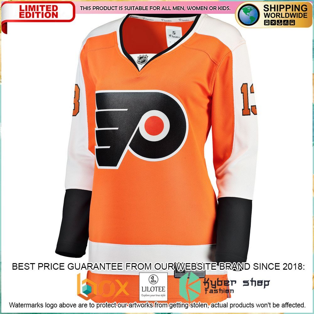 kevin hayes philadelphia flyers womens home breakaway orange hockey jersey 2 14