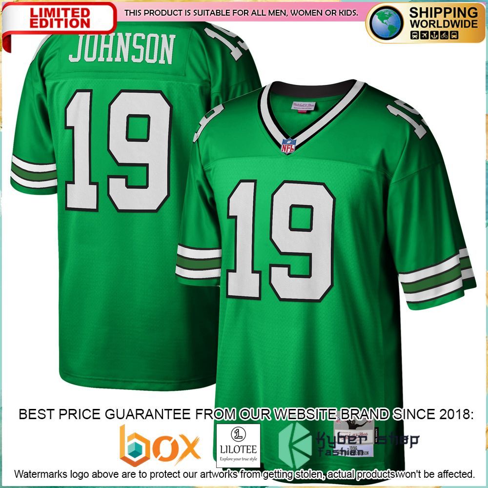 keyshawn johnson new york jets mitchell ness 1996 legacy replica kelly green football jersey 1 353