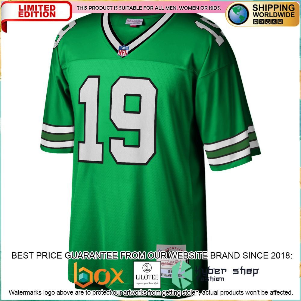 keyshawn johnson new york jets mitchell ness 1996 legacy replica kelly green football jersey 2 713