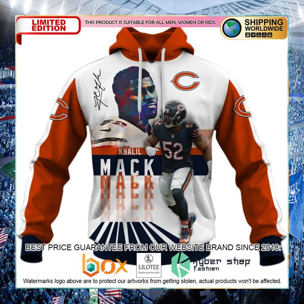 khalil mack chicago bears nfl hoodie shirt 1 708