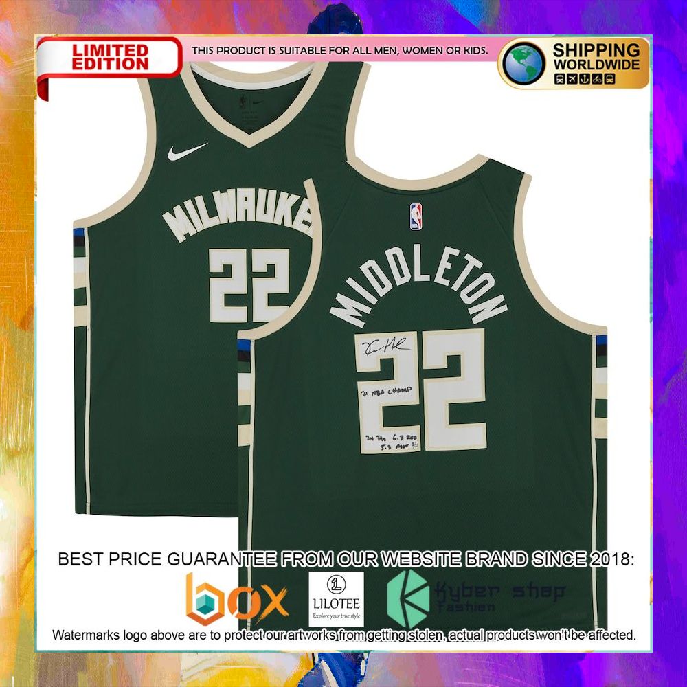 khris middleton milwaukee bucks green basketball jersey 1 308