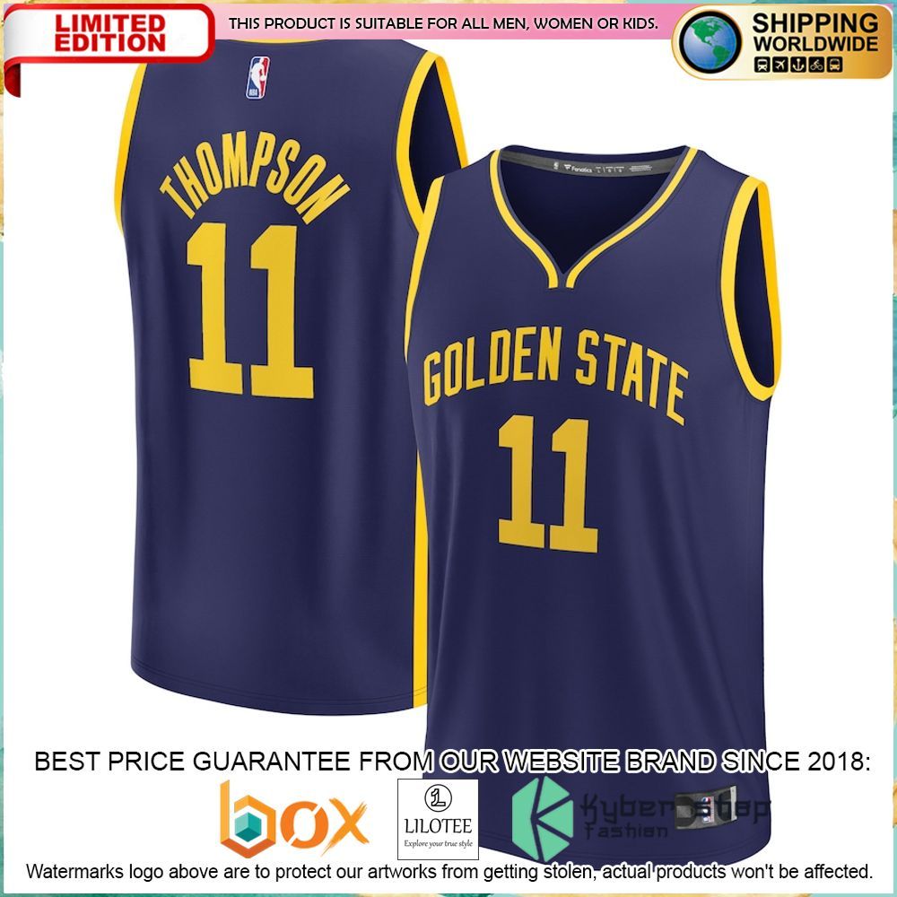 klay thompson golden state warriors 2022 23 navy basketball jersey 1 241