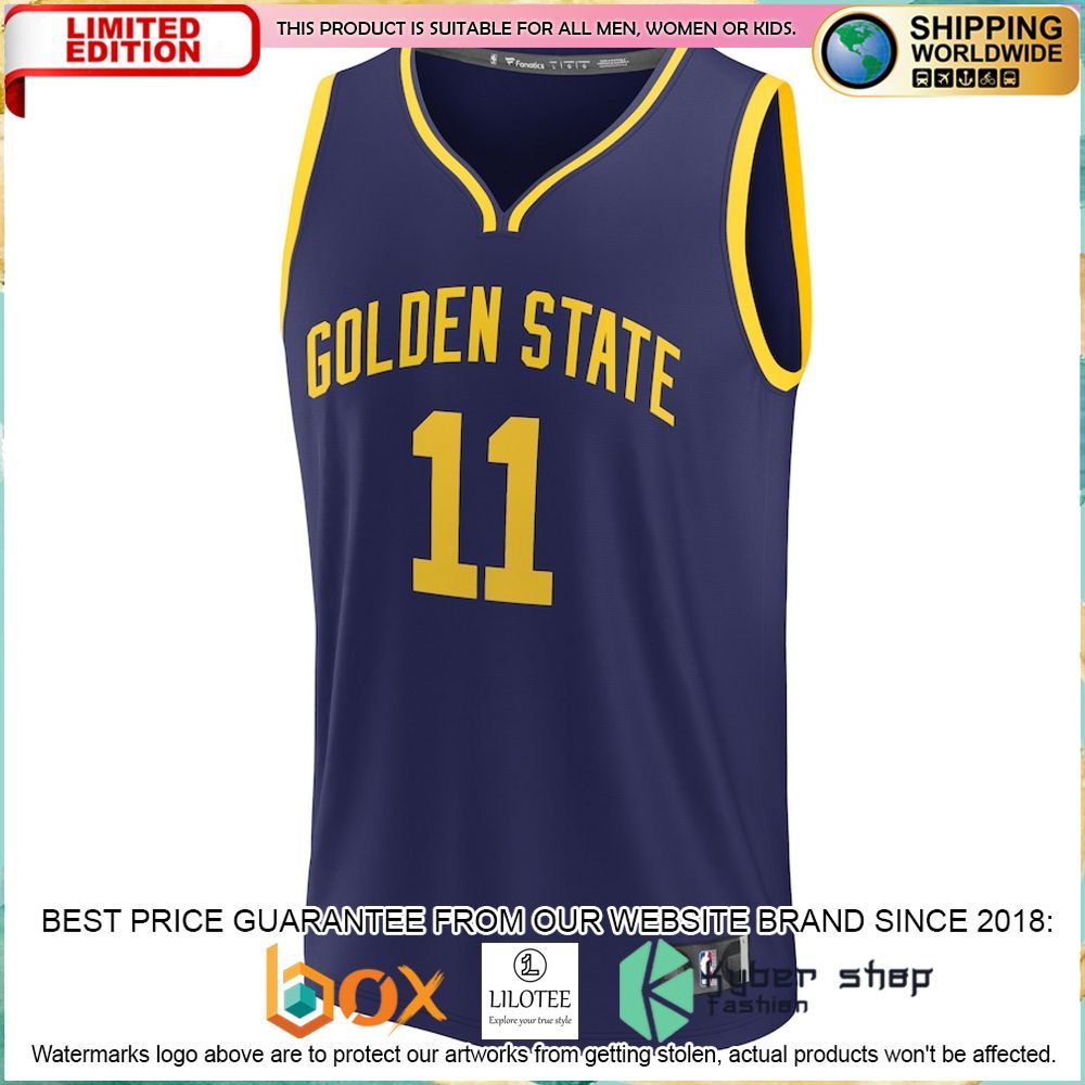 klay thompson golden state warriors 2022 23 navy basketball jersey 2 864