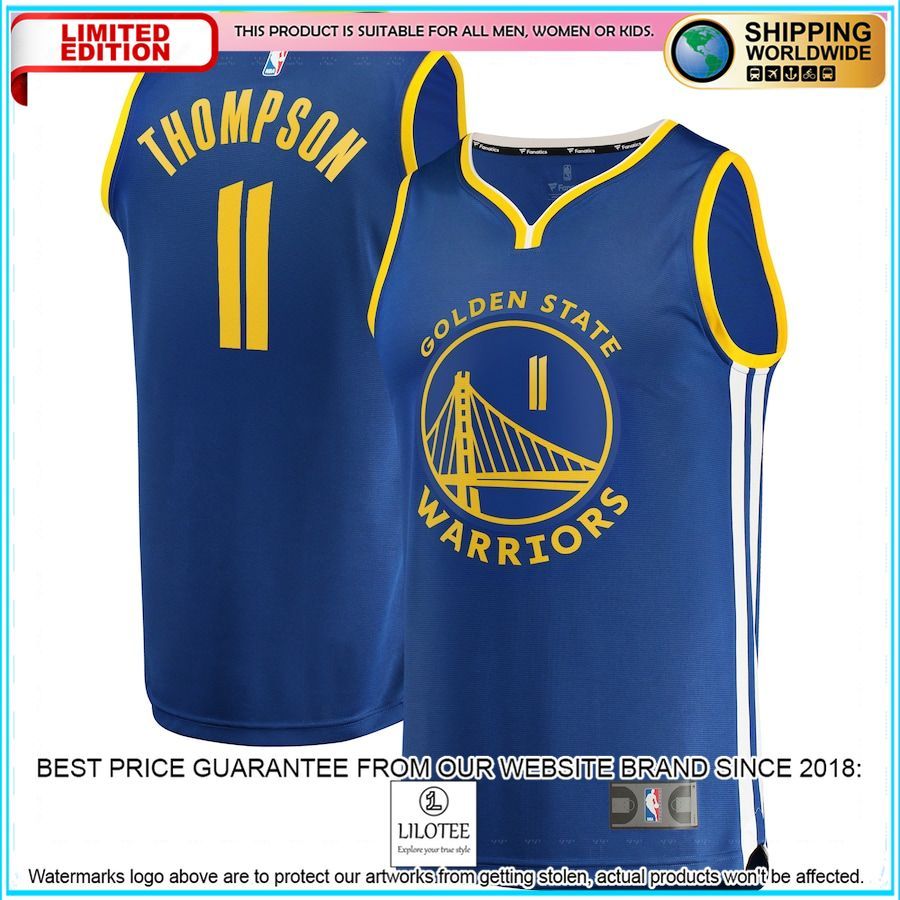 klay thompson golden state warriors youth player team royal basketball jersey 1 841