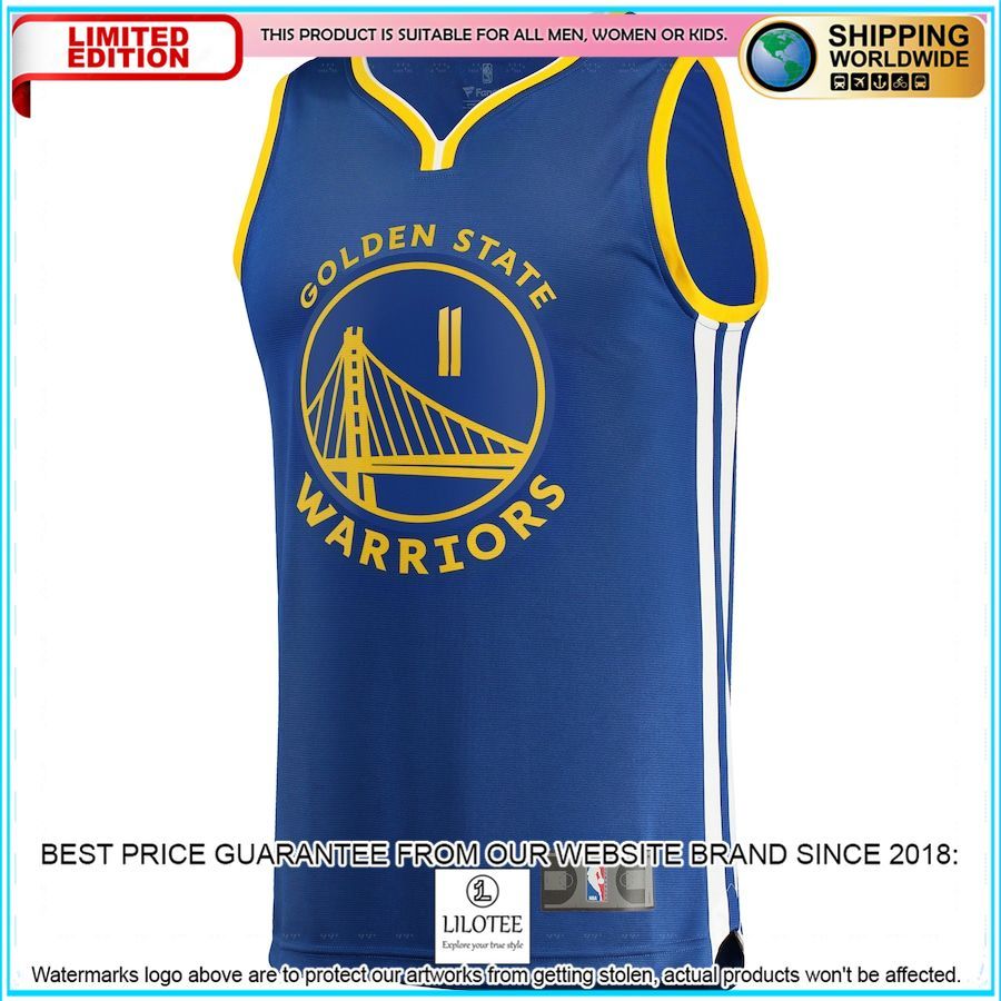 klay thompson golden state warriors youth player team royal basketball jersey 2 785