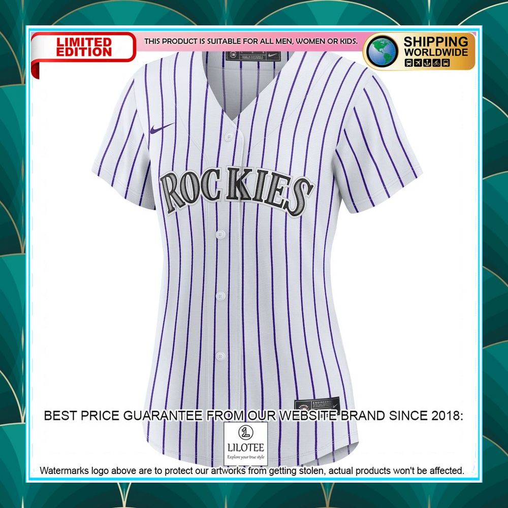 kris bryant colorado rockies nike womens player white purple baseball jersey 2 882