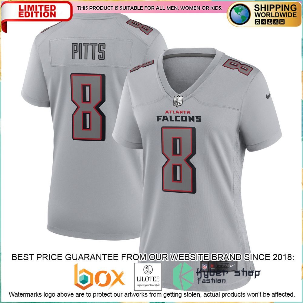 kyle pitts atlanta falcons nike womens atmosphere fashion gray football jersey 1 344