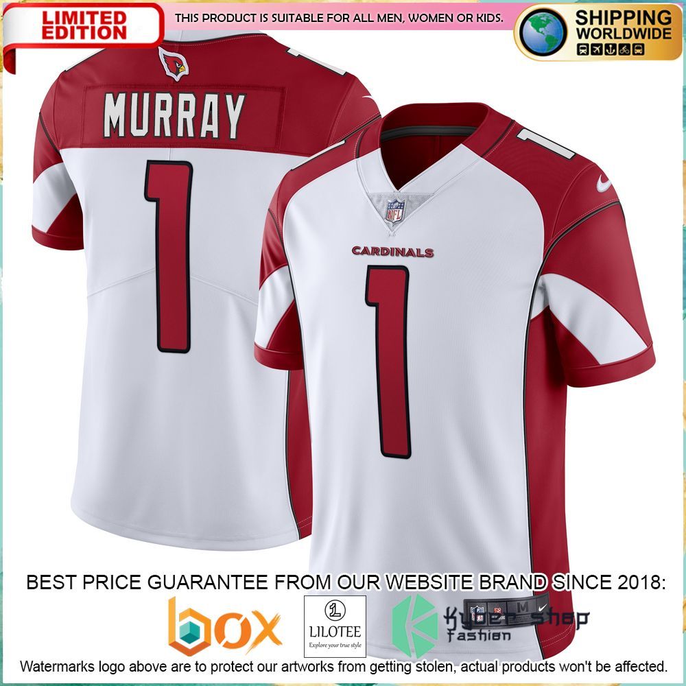 Kyler Murray Arizona Cardinals Nike Vapor White Football Jersey - LIMITED EDITION 4 kyler murray arizona cardinals nike vapor white football jersey 4 377