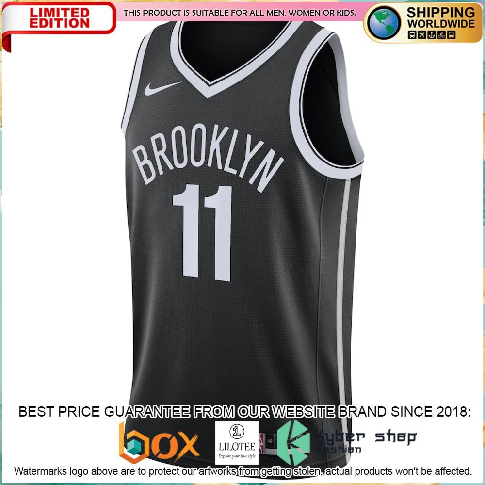 kyrie irving brooklyn nets nike 2019 20 black basketball jersey 2 514