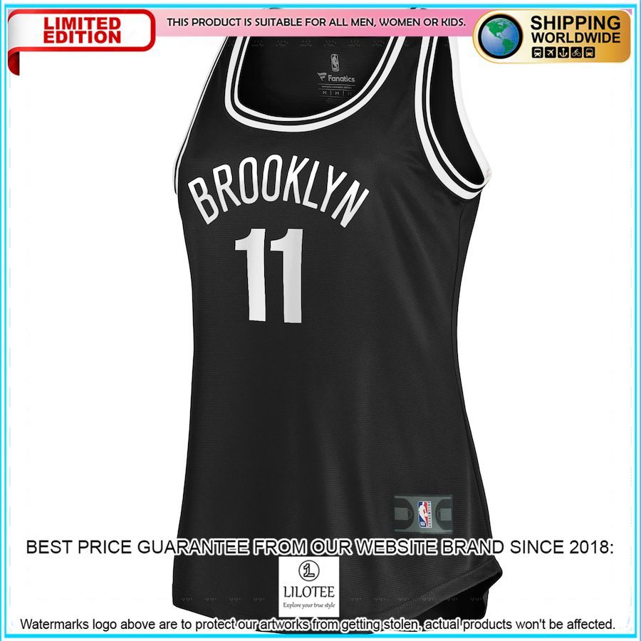 kyrie irving brooklyn nets womens tank black basketball jersey 2 865
