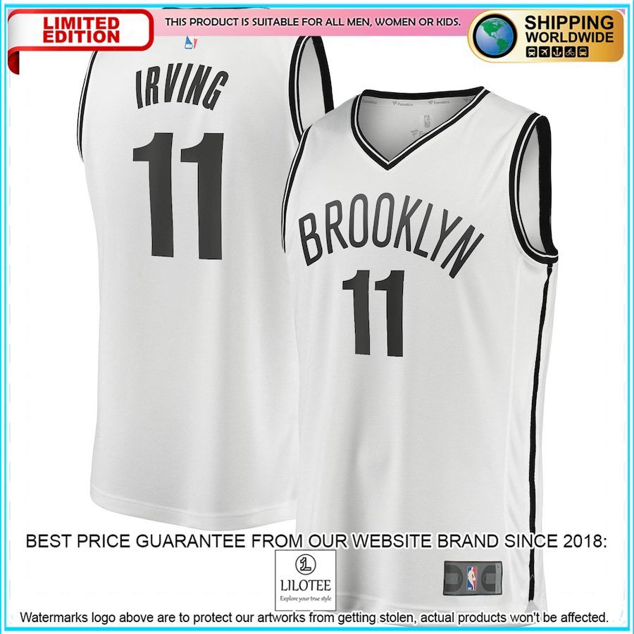 kyrie irving brooklyn nets youth 2020 21 player white basketball jersey 1 578
