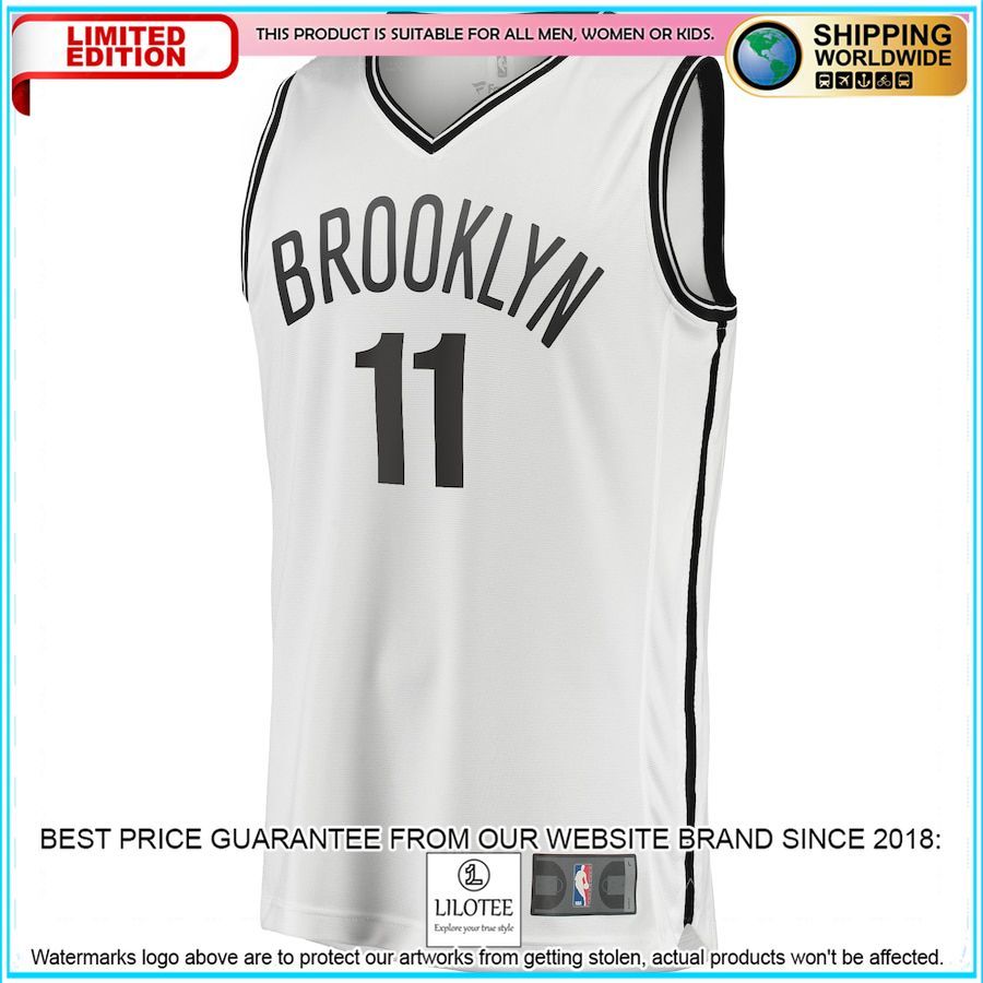 kyrie irving brooklyn nets youth 2020 21 player white basketball jersey 2 327