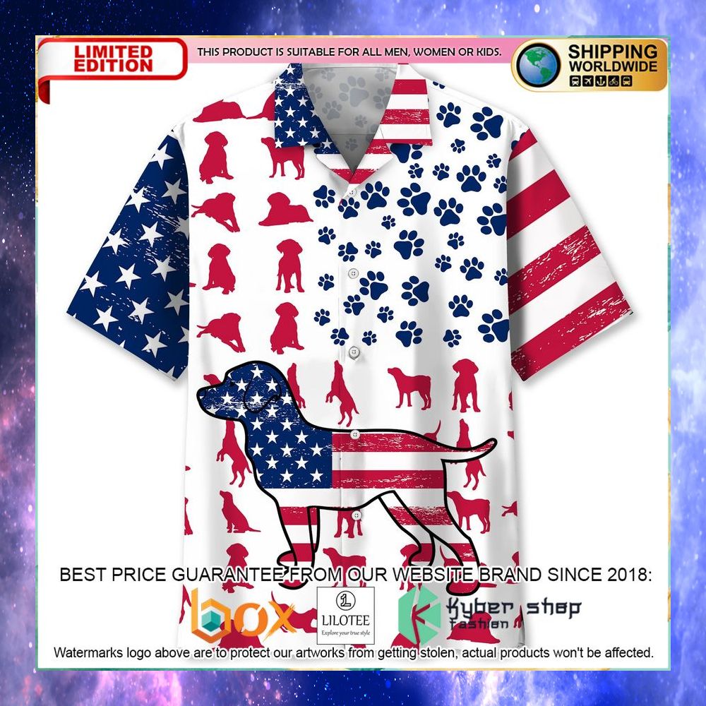 Labrador US Flag Hawaiian Shirt - LIMITED EDITION 3 labrador us flag hawaiian shirt 1 694
