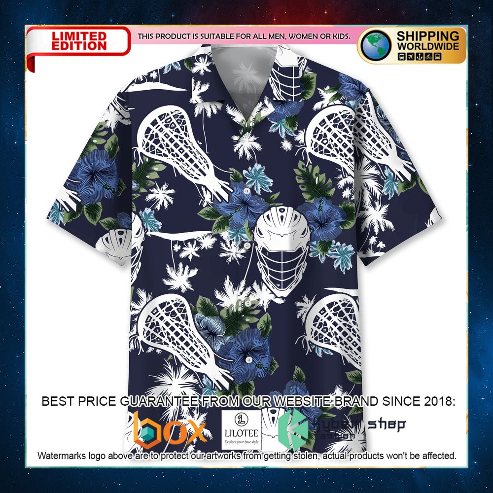 lacrosse blue nature hawaiian shirt 1 178