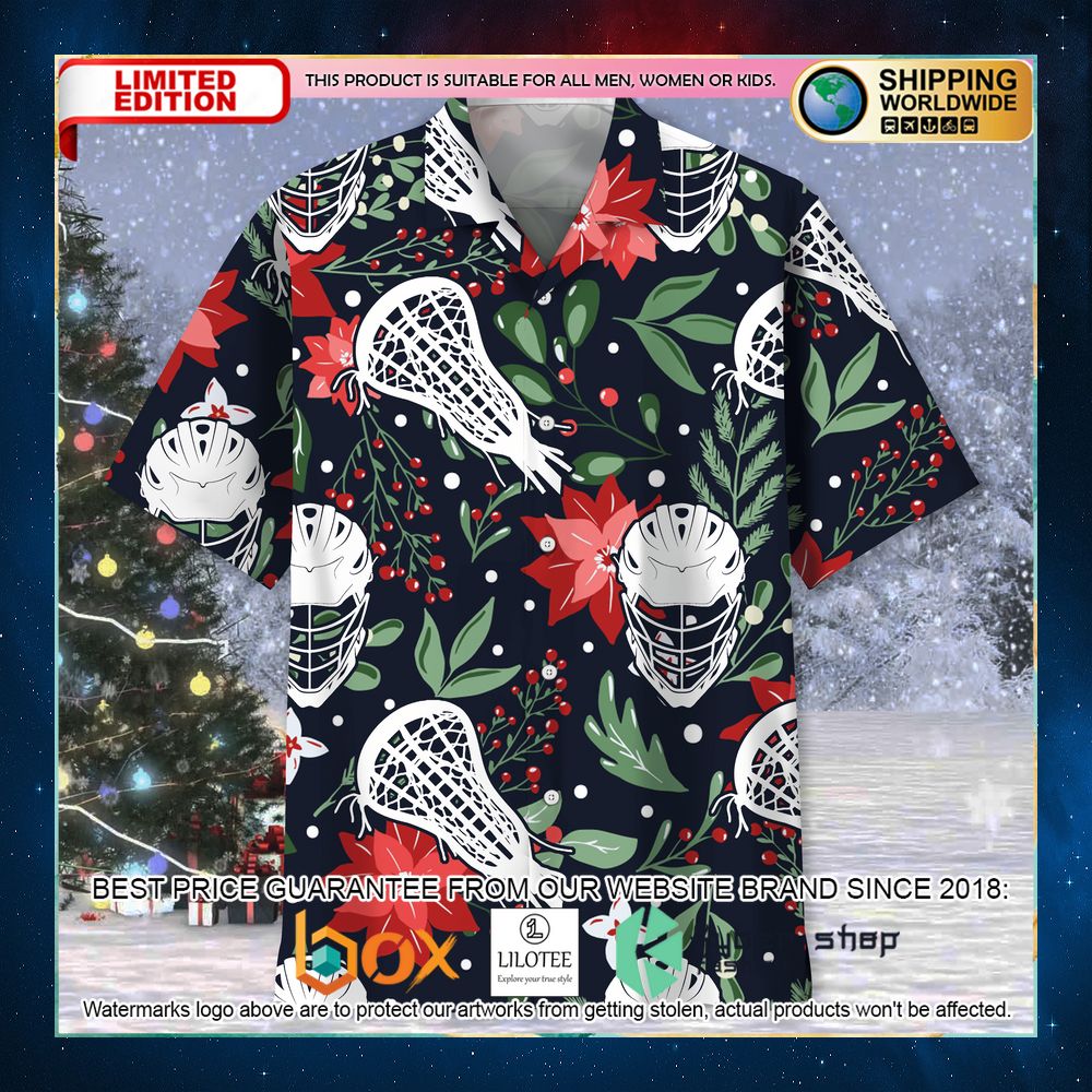 lacrosse christmas hawaiian shirt 2 340