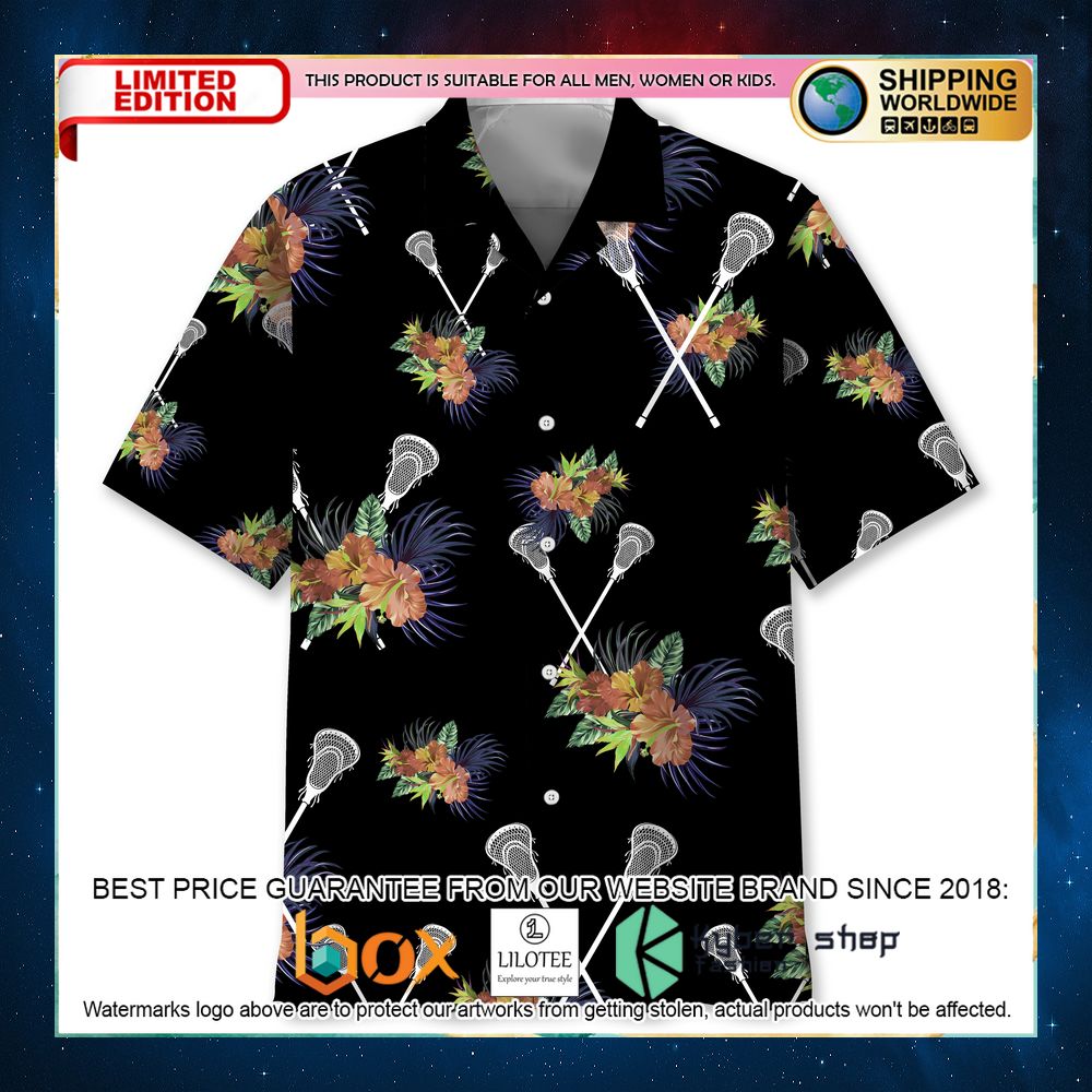 lacrosse nature black hawaiian shirt 1 427