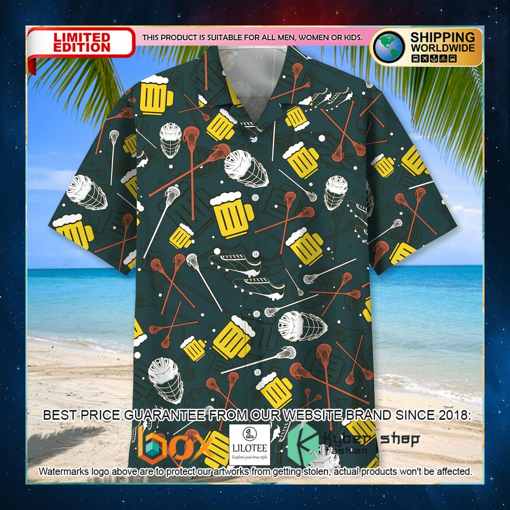 lacrosse pattern hawaiian shirt 2 555