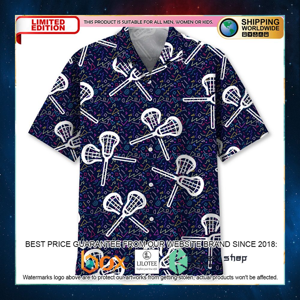 lacrosse purple pattern hawaiian shirt 1 972