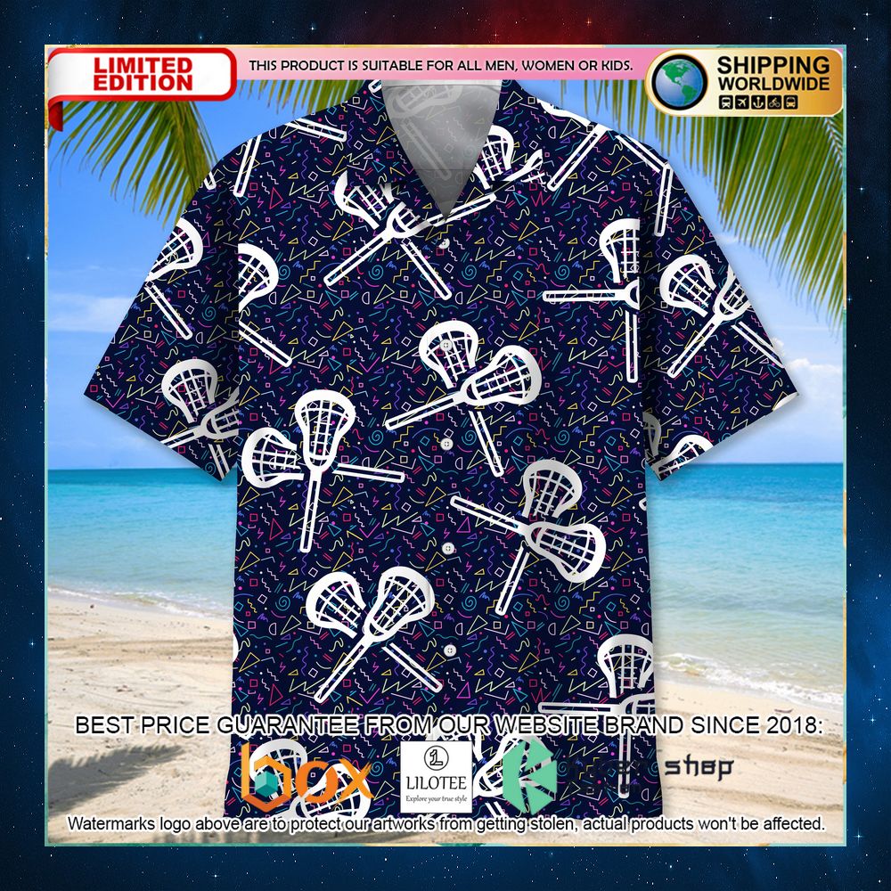 lacrosse purple pattern hawaiian shirt 2 946