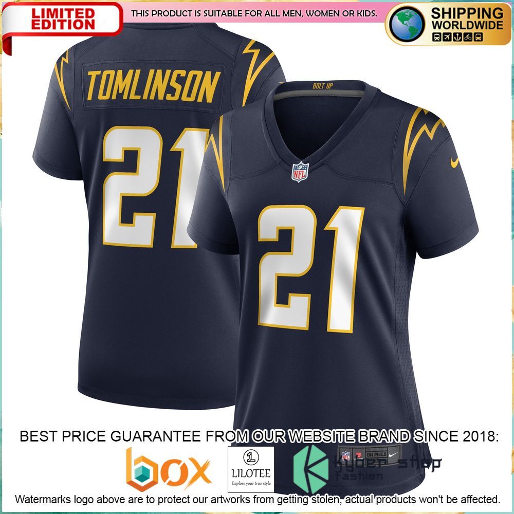 ladainian tomlinson los angeles chargers nike womens retired navy football jersey 1 803
