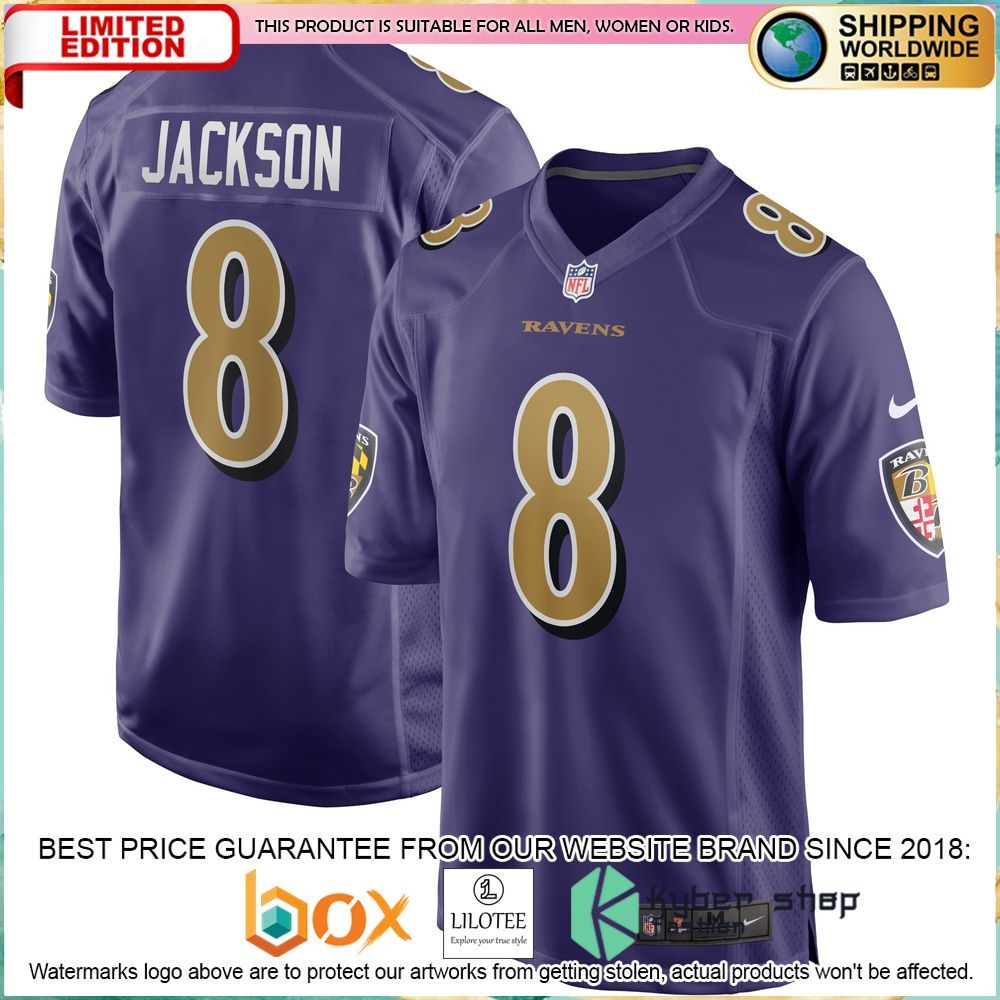lamar jackson baltimore ravens nike alternate purple football jersey 1 311