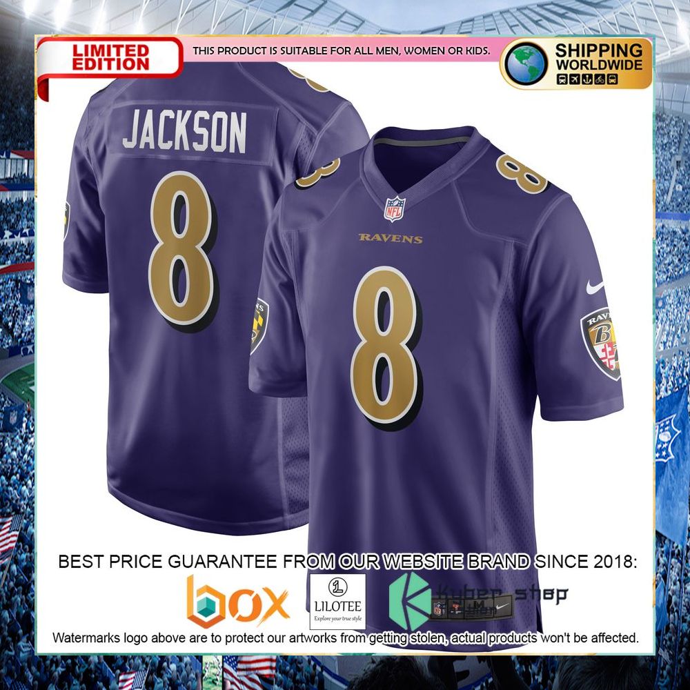 Lamar Jackson Baltimore Ravens Nike Alternate Purple Football Jersey - LIMITED EDITION 5 lamar jackson baltimore ravens nike alternate purple football jersey 1 631