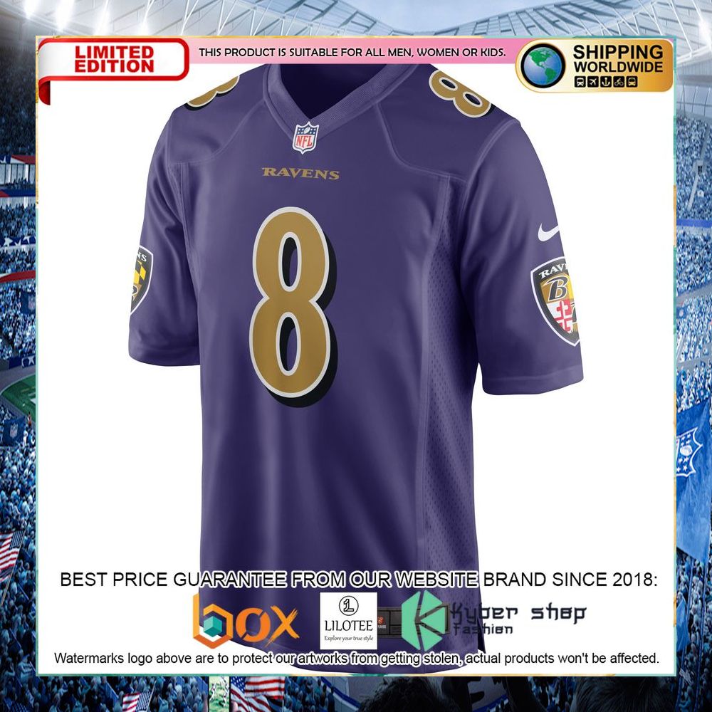 Lamar Jackson Baltimore Ravens Nike Alternate Purple Football Jersey - LIMITED EDITION 6 lamar jackson baltimore ravens nike alternate purple football jersey 2 105