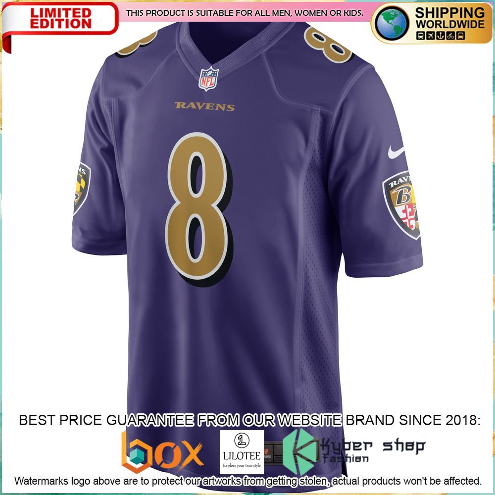 lamar jackson baltimore ravens nike alternate purple football jersey 2 253