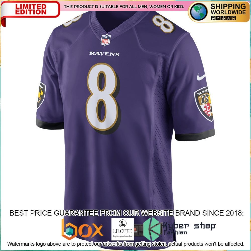lamar jackson baltimore ravens nike purple football jersey 2 533