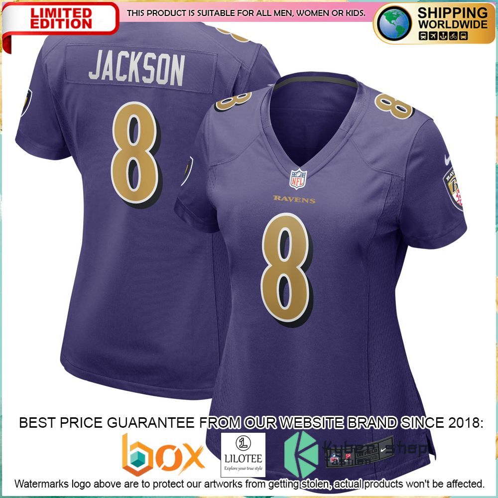 lamar jackson baltimore ravens nike womens alternate purple football jersey 1 833