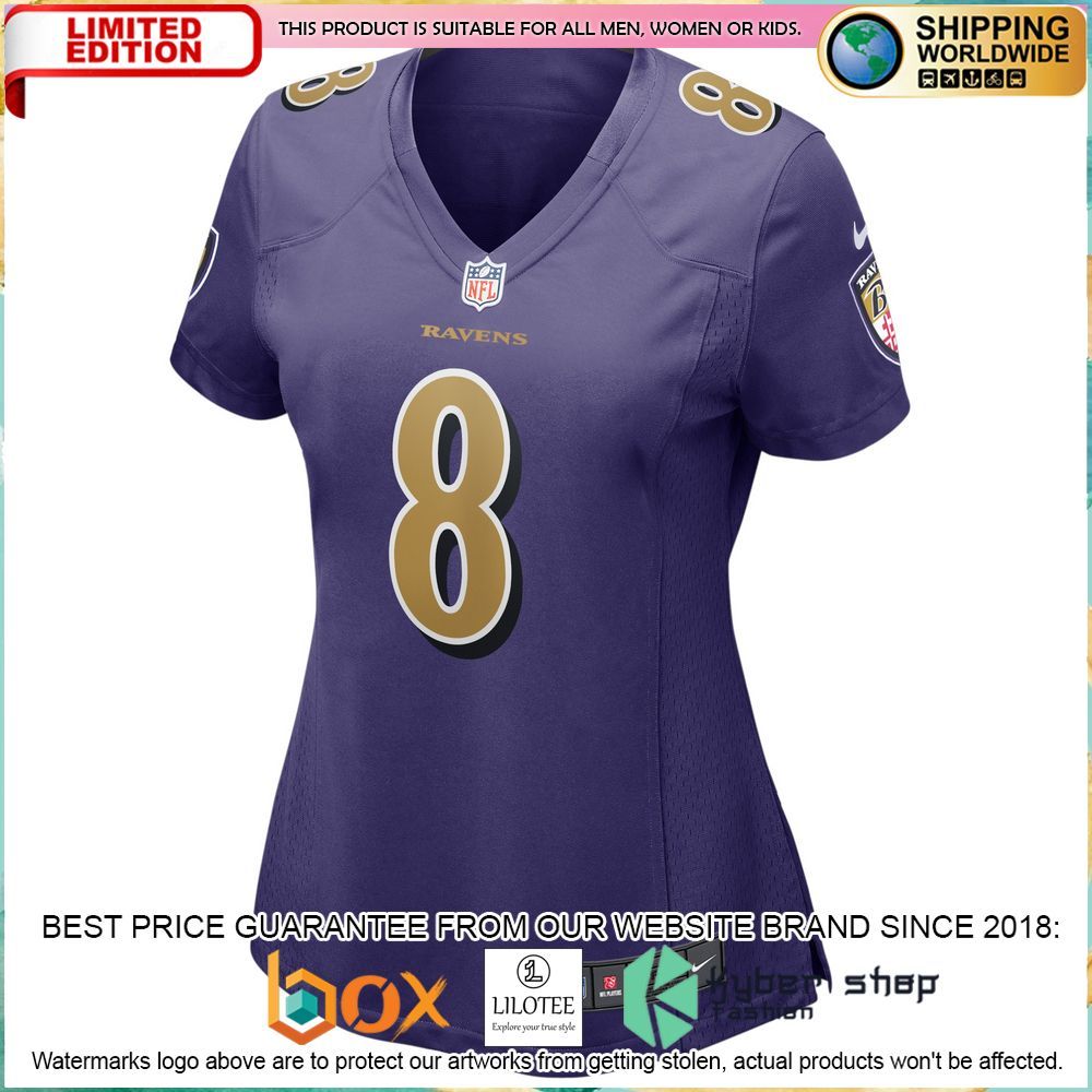 lamar jackson baltimore ravens nike womens alternate purple football jersey 2 801