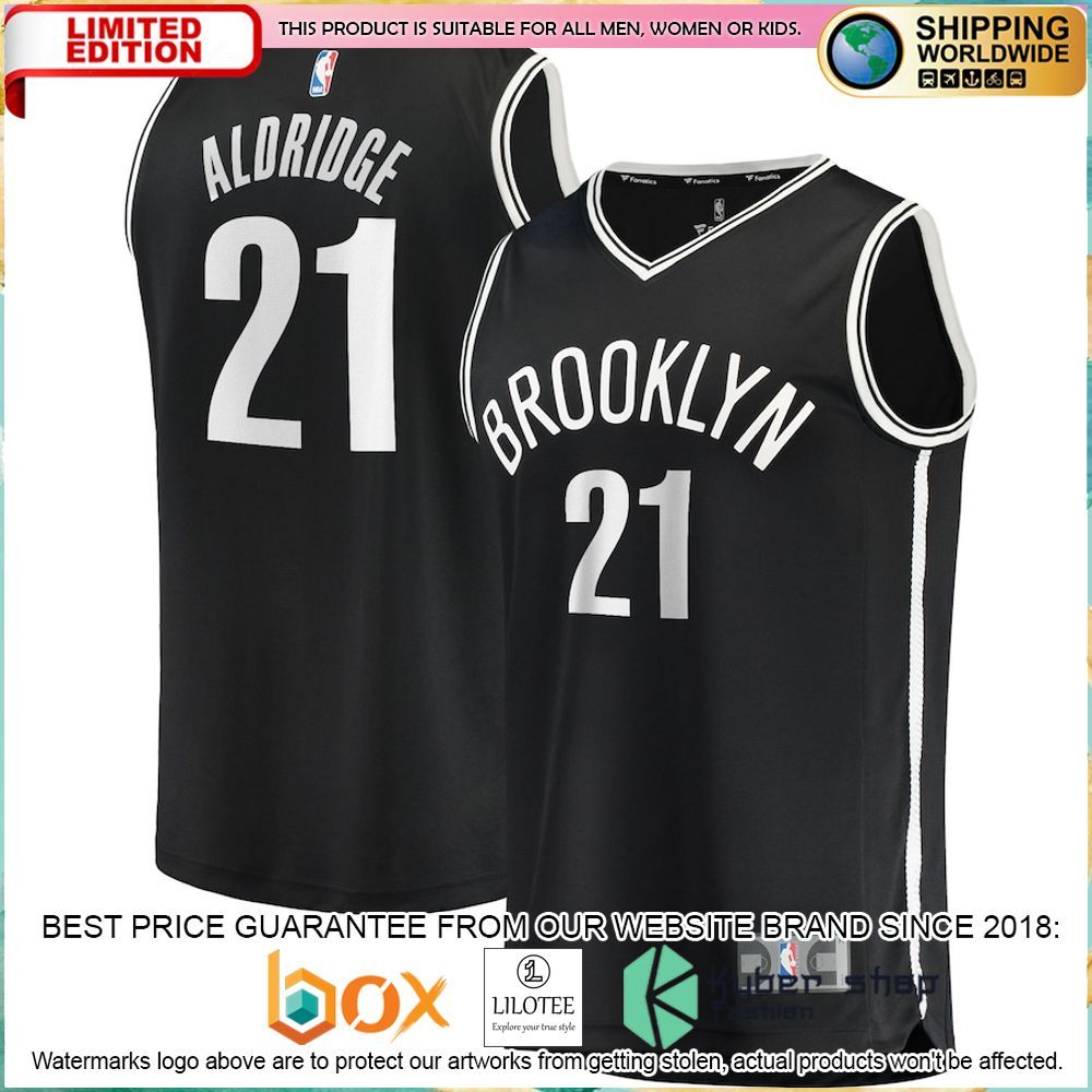 lamarcus aldridge brooklyn nets 2021 22 black basketball jersey 1 151