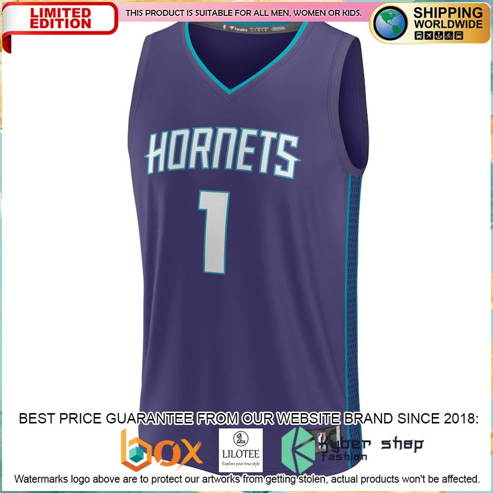 lamelo ball charlotte hornets 2022 23 purple basketball jersey 2 615