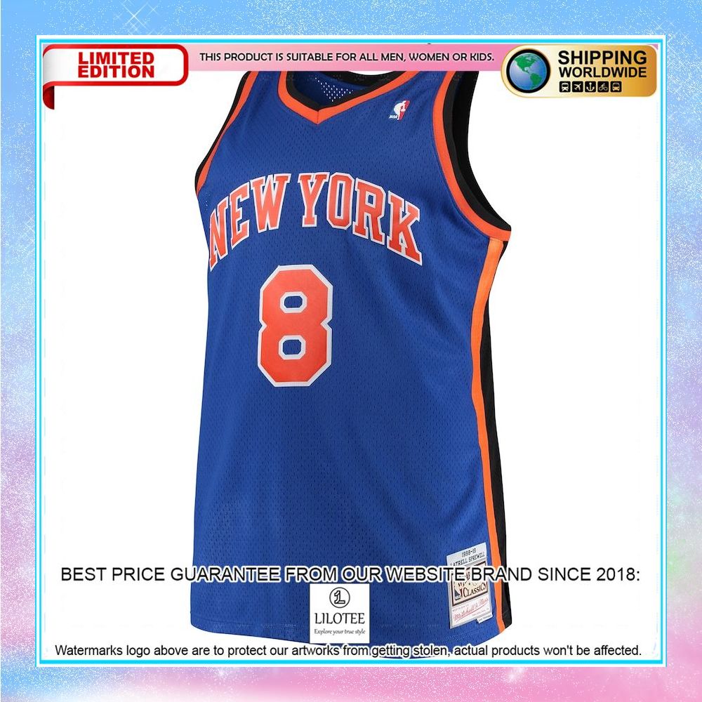 latrell sprewell new york knicks mitchell ness big tall hardwood classics blue basketball jersey 2 791