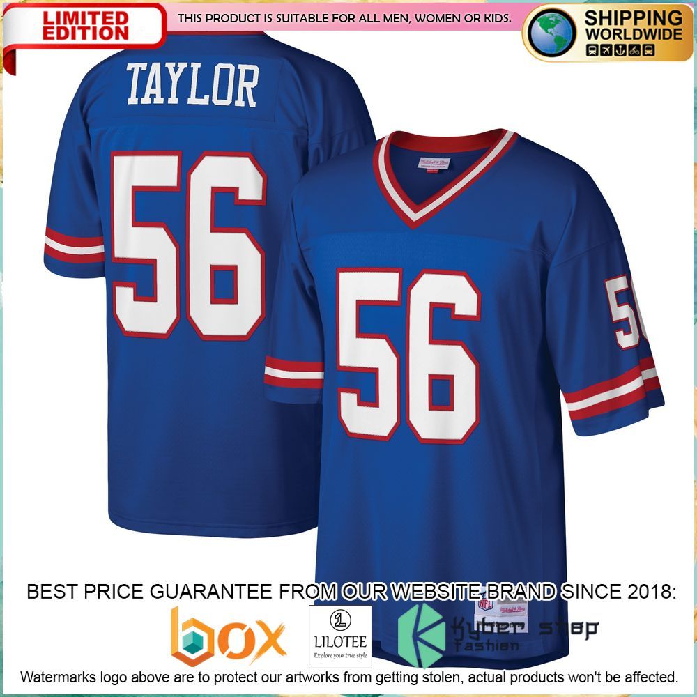 lawrence taylor new york giants mitchell ness legacy replica royal football jersey 1 921