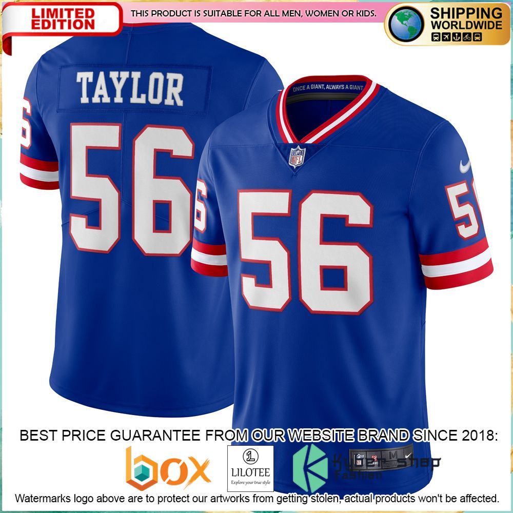lawrence taylor new york giants nike vapor royal football jersey 1 576