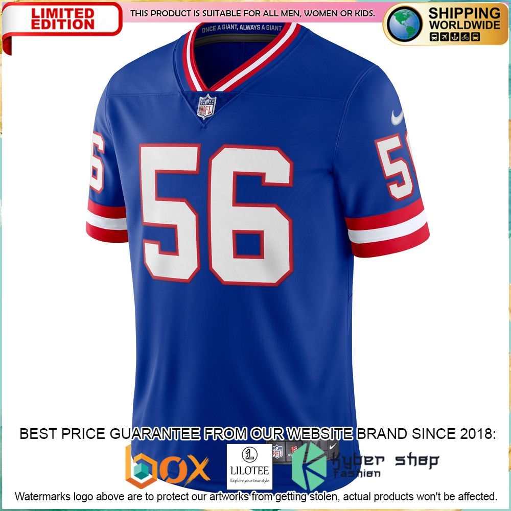 lawrence taylor new york giants nike vapor royal football jersey 2 41