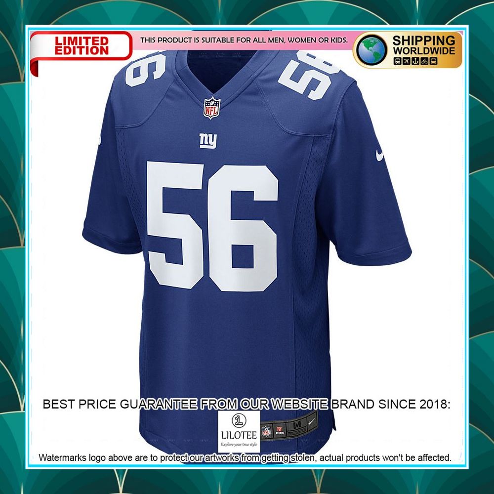 lawrence taylor new york giants retired royal blue football jersey 2 920