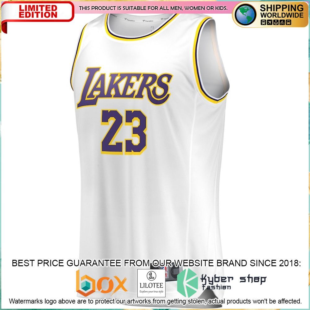 lebron james los angeles lakers 2018 19 white basketball jersey 2 636