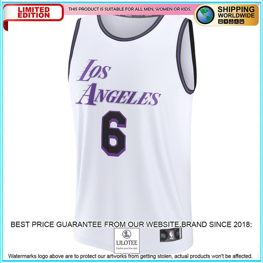 lebron james los angeles lakers 2022 23 white basketball jersey 1 499