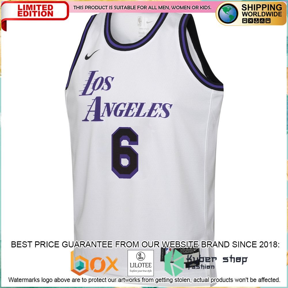 lebron james los angeles lakers nike youth white basketball jersey 2 441