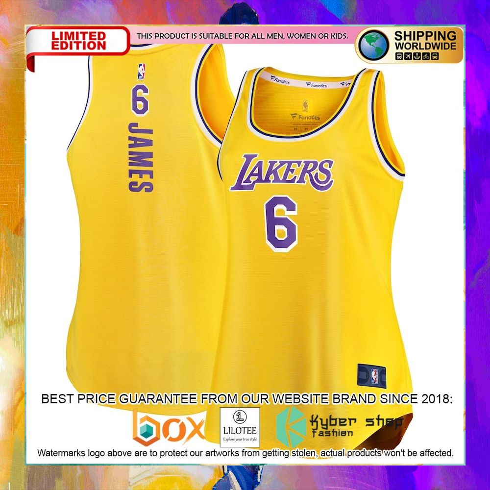 lebron james los angeles lakers womens 2021 22 gold basketball jersey 1 688