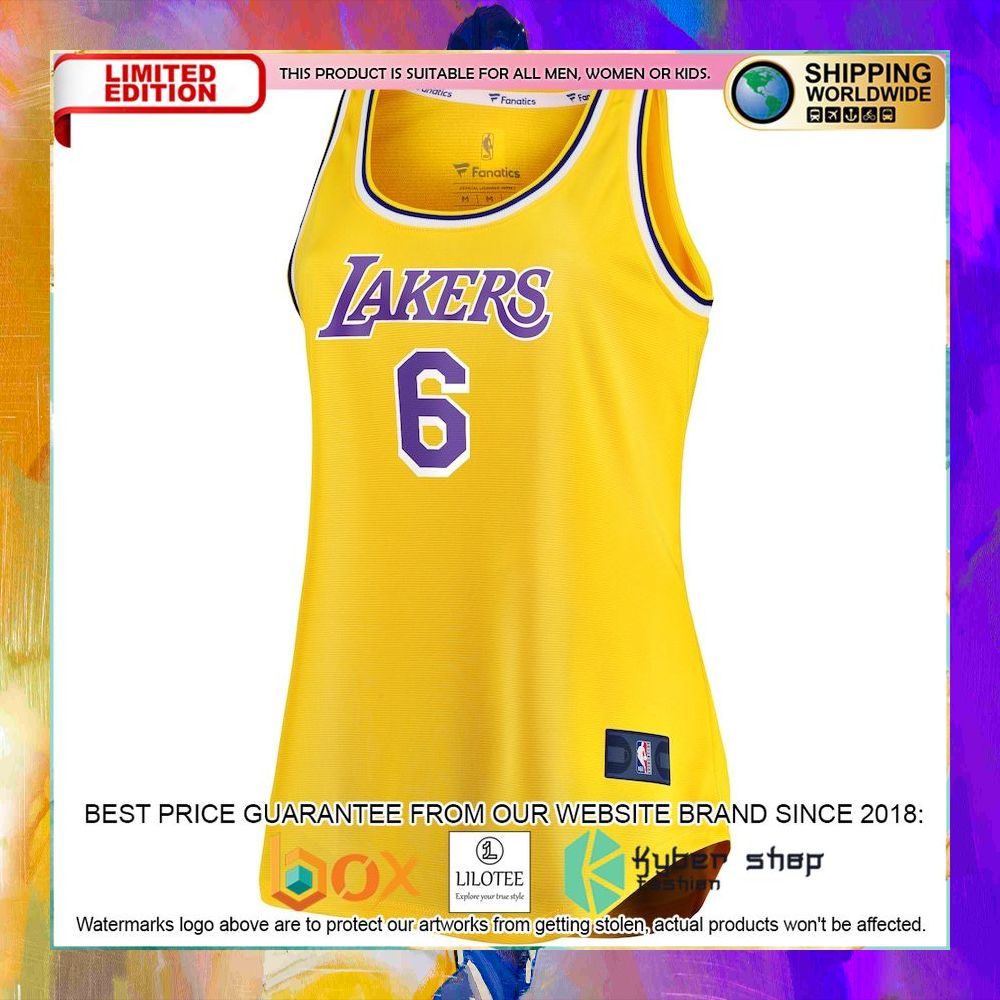 lebron james los angeles lakers womens 2021 22 gold basketball jersey 2 804