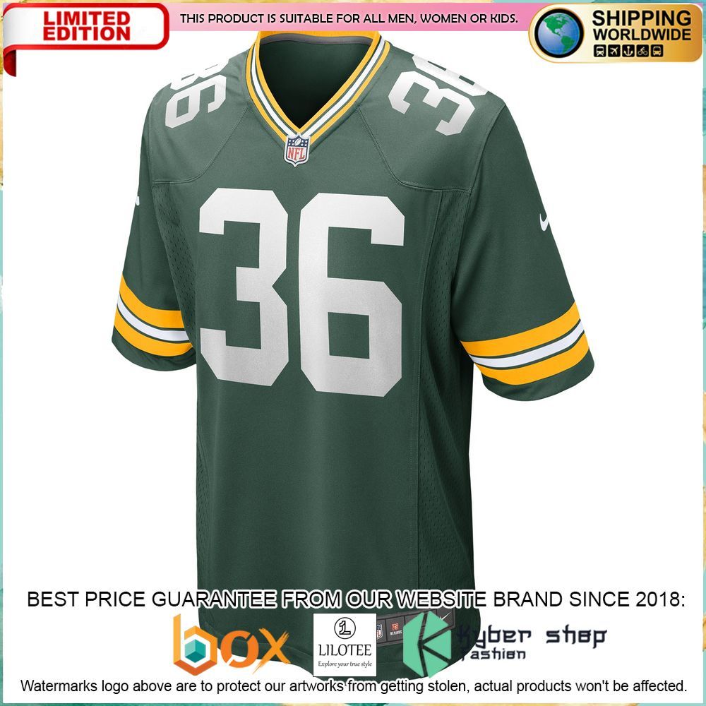 leroy butler green bay packers nike retired green football jersey 2 121