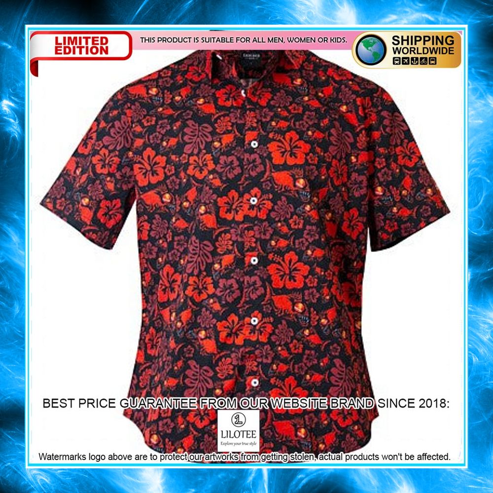 lion red hawaiian shirt 1 822