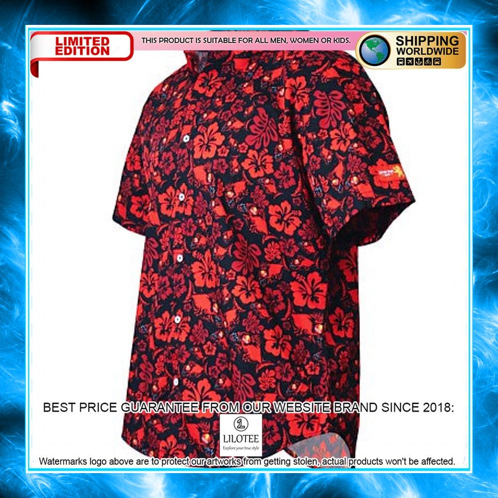 lion red hawaiian shirt 2 788