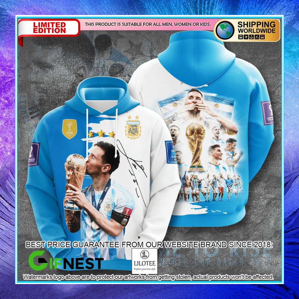 lionel messi 2022 3 stars afa fifa world cup 3d hoodie t shirt 2 480